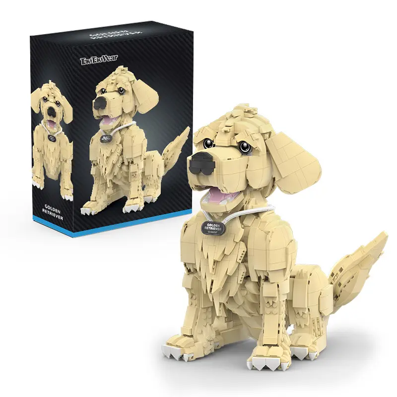 Golden Retriever Model Building Blocks Set, 1754pcs Creative toy DIY Assembly block model , Perfect Choice for Teenagers Over 14+, homedecoration, ideal choice for Christmas/ Birthday/ Halloween/ New Year gifts