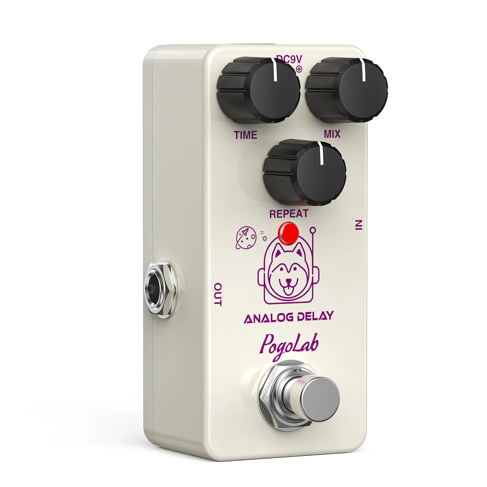 POGOLAB Guitar Effect Pedal, Analog Delay, Distortion, Overdrive, Compressor, Chorus Effect For Choose, Mini Portable True Bypass Puppy Dog Electric Guitar Bass Effect Pedal,Music Lover Beginner Boy Girl Friend Gift