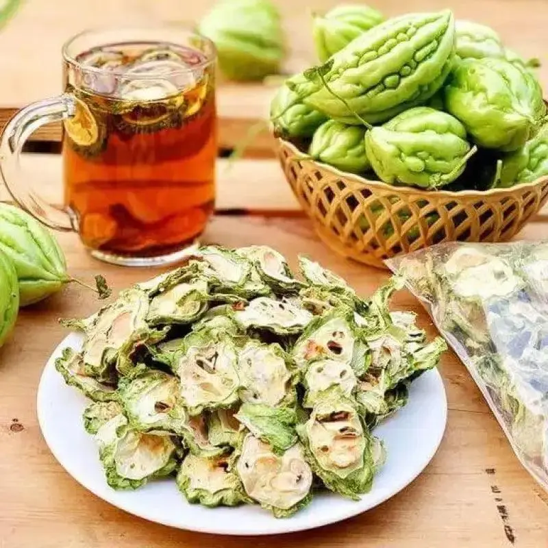Dehydrated Smooth Bitter Melon Tea, Bitter Gourd Momordica charantia Loose Dried Botanical Infusion for Unsweetened Hot or Iced Cups with Bold Earthy Vegetal Bitterness, for No-Sugar Evening Rituals 2 Pack x 100 gram