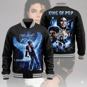 Michael Jackson Fan Baseball Jacket – Retro Music Streetwear