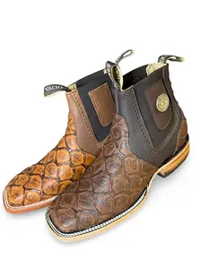 Botin Vaquero Print Pescado Piraruco Para caballero