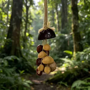 #Cocoshop Seed Pod Wind Chime -- Natural Calming Anxiety Relief Charm