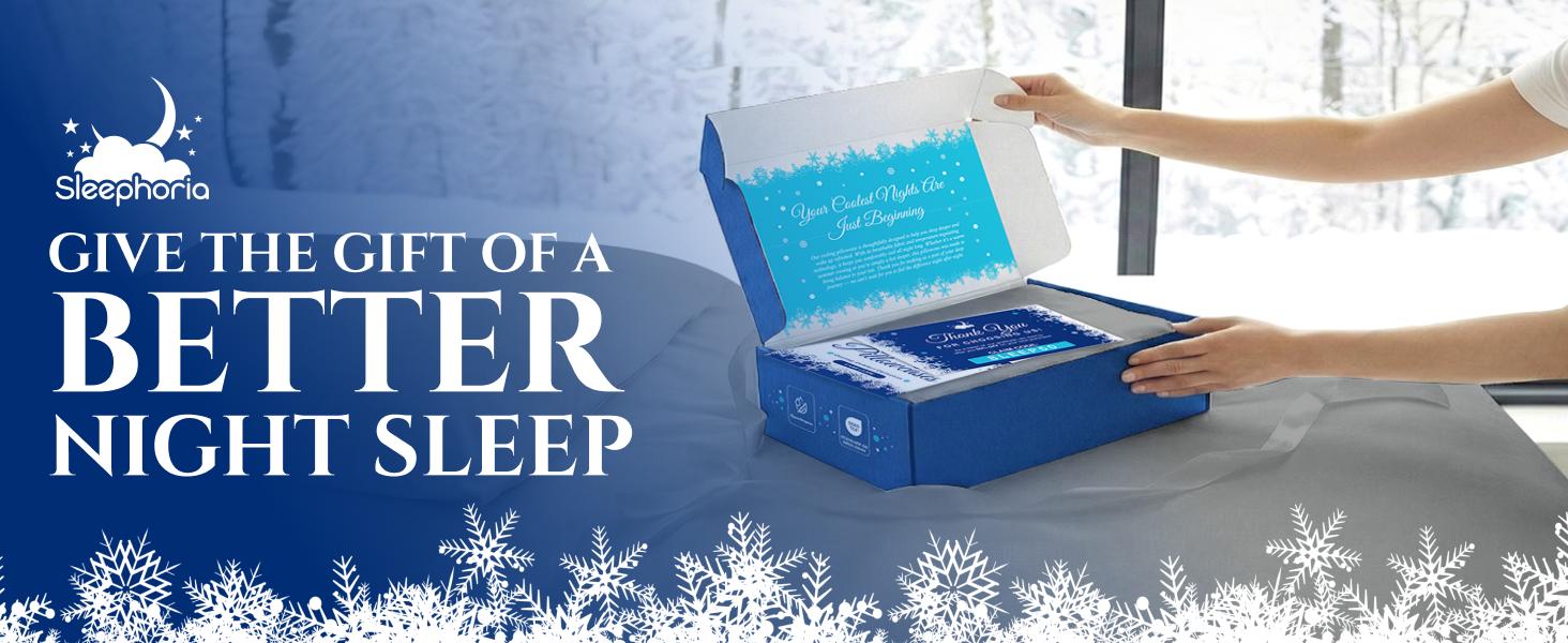 SLEEPHORIA Cooling Pillow Cases for Hot Sleepers, 2 Pack Standard Size Cool Pillow Case Cover with Durable Zipper, Silky Soft & Stays Cool All Night, Gentle on Hair & Skin