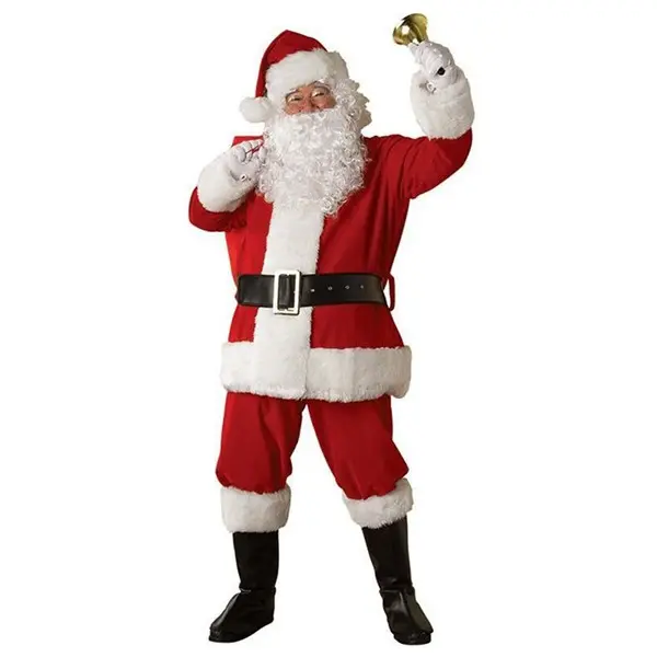 Adult Plus Size Regal Santa Plush Costume