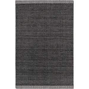Yong Hand Loomed Black Indoor & Outdoor Rug