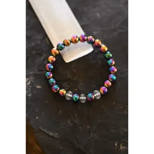 Manifesting My Dreams Rainbow Hematite Bracelet