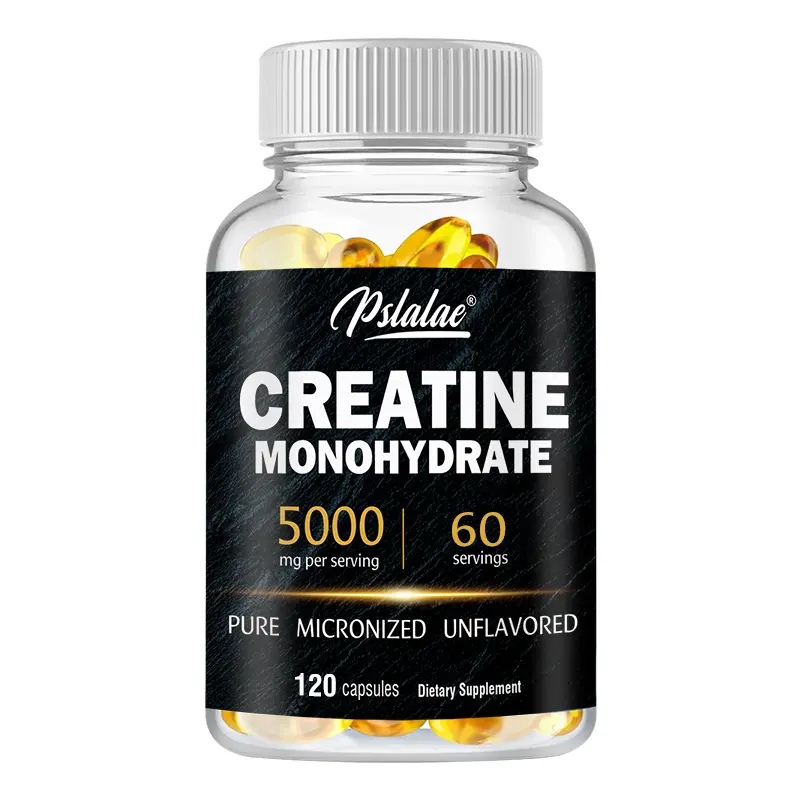 Pslalae Creatine Dietary Capsules - Gym, Workout, Fitness Healthcare & Nutrition Supplements for Muscle Strength, Performance Boost - 60/120 Capsules, Gym Supplements, Workout Supplements