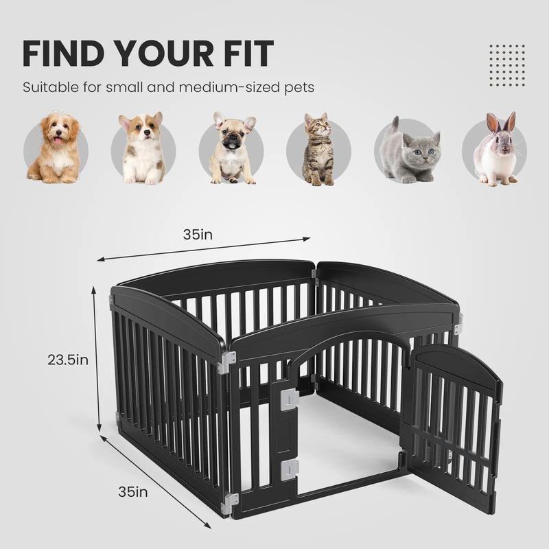 Acrylic Dog Pen,Clear Dog Play Pen for Puppy Cat Rabbit Ferret Transparent Easy Assemble Whelping Crate Kennel Cage Enclosure Sturdy & Easy Cleaning Suitable for Small Pets