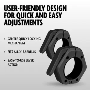 Olympic Barbell Clamps – Magnetic Grip, Advanced Locking, 2-Inch