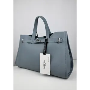 Urban Luxe - Genuine Leather Power Tote with Silver-Tone Hardware. Women’s Shoulder Bag