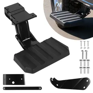 Explorinox VPC3Z-17A958-D Truck Side Step Retractable Bed Step Driver Left Side Folding Compatible with 2023-2026 Ford F-250 Super Duty Heavy-Duty Metal Direct Fit