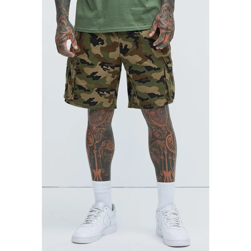 Twill Volley Cargo Shorts - Camouflage