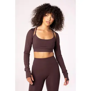 Cropped Shrug - Brown
