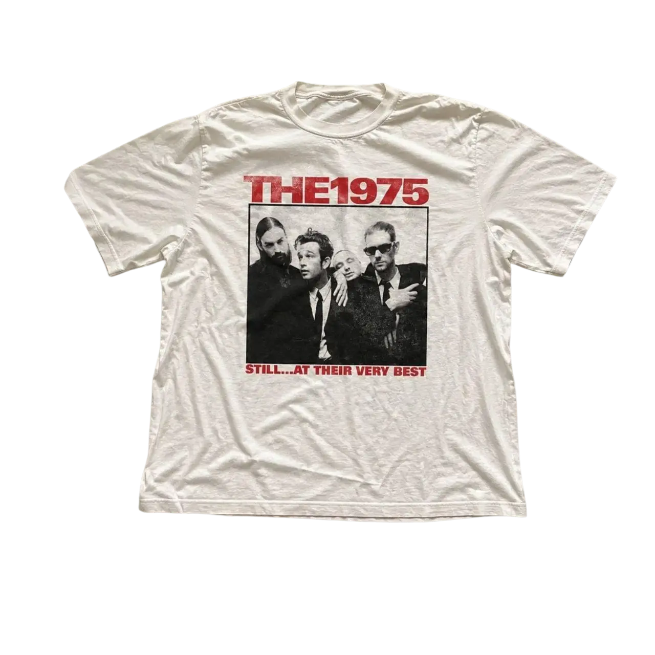 The 1975 Still At Their Very Best Graphic T-Shirt, White Band Tee, Vintage Music Graphic Shirt, Alternative Rock Concert Tee, Gildan Unisex Shirt for Men Women