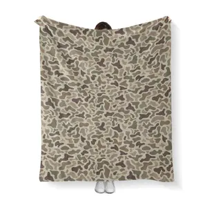 Camo Print Outdoor Flannel Blanket Ultra Soft Lightweight Fabric Essential For AC Rooms Camping Trips Home Office Use Versatile All Scenario Comfort Machine Washable Multi Functional Gear warm cozy