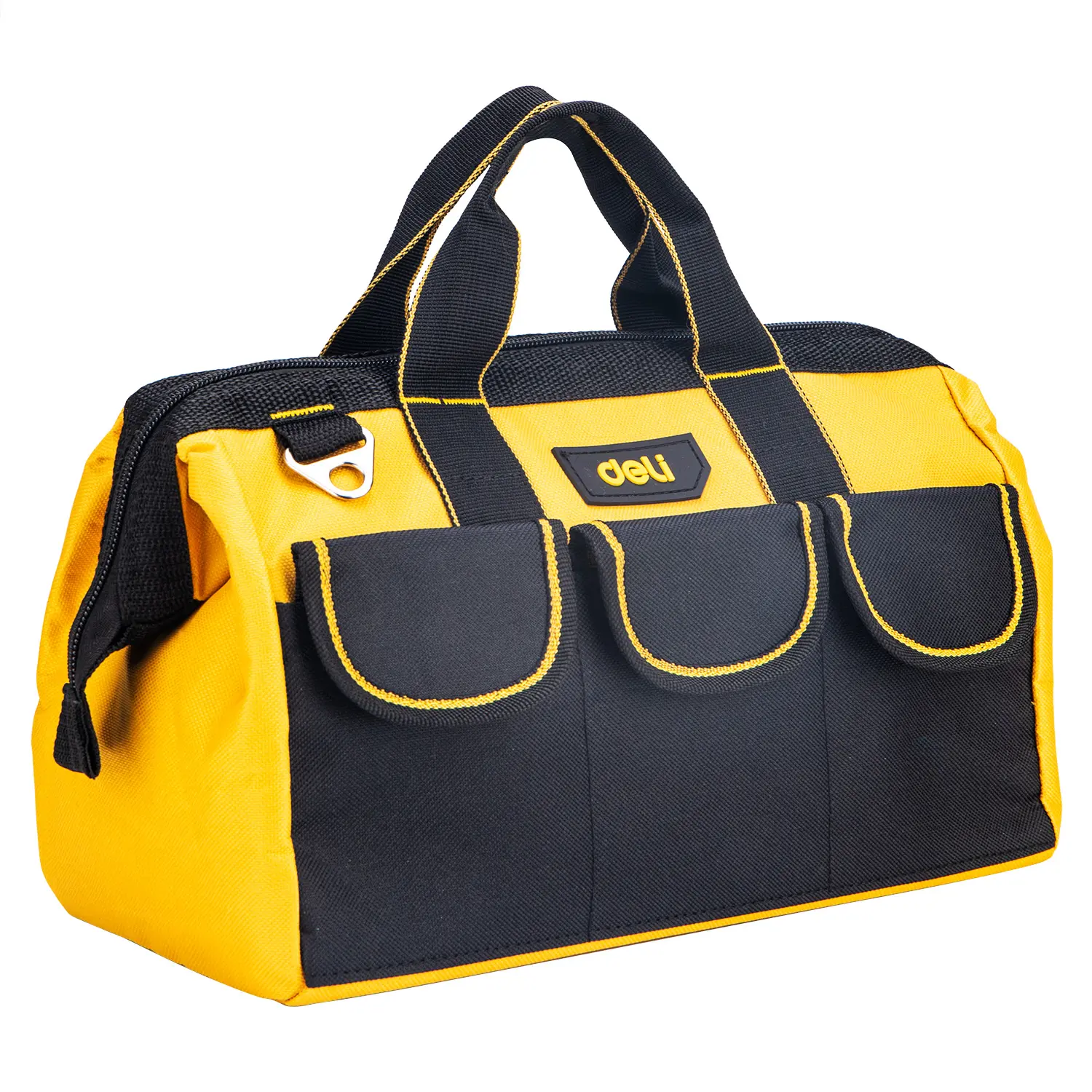 13 Inch Large Capacity Tool Bag with Multi-pocket，Wide Mouth Tool Tote Bag, Waterproof Tool Organizer Bag，Fabric Art with Pockets - for Art, Craft, Sewing and Office Supplies