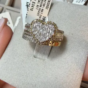 ANILLO DE BODAS DISENO CORAZON 1OK Y DMT NAT