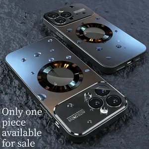 Phone case - Brand new luxurious matte fast-upgrade magnetic wireless charging phone case, compatible with Iphone 11 to 17 Pro Max Plus, equipped with glass lens protection film and soft shock-resistant frame