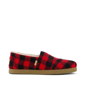 Mens Alp FWD Buffalo Plaid Red Faux Shearling