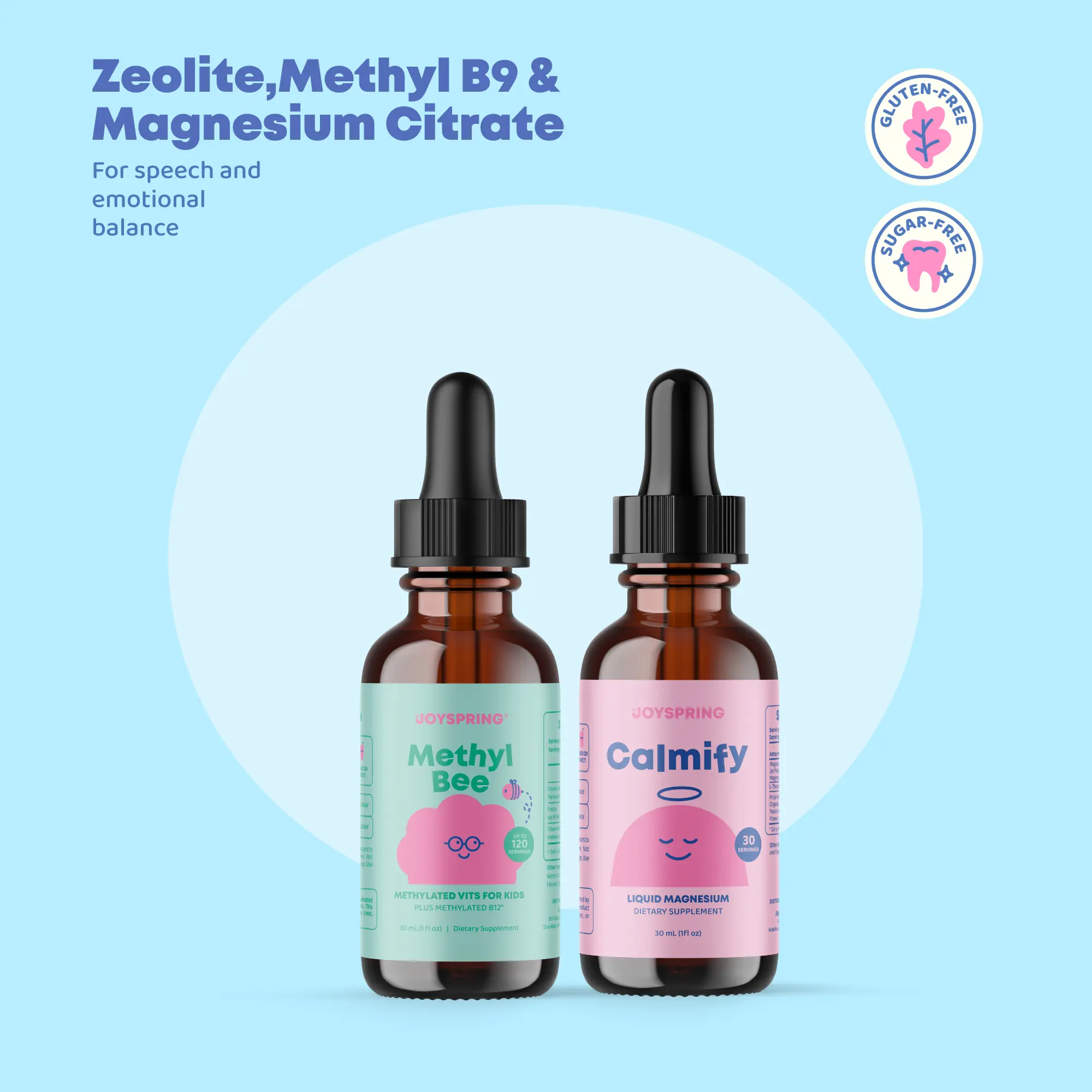 JoySpring Calmify Magnesium + MethylBee B Complex | Daily Support for Energy, Focus & Relaxation