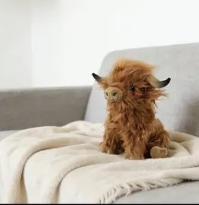Highland Cow Plush Toy, Cute Simulated Cow Stuffed Animal, Fluffy Cow Plush for Home Decoration, Christmas Gift for Girlfriend stuffed  animals benny  plush