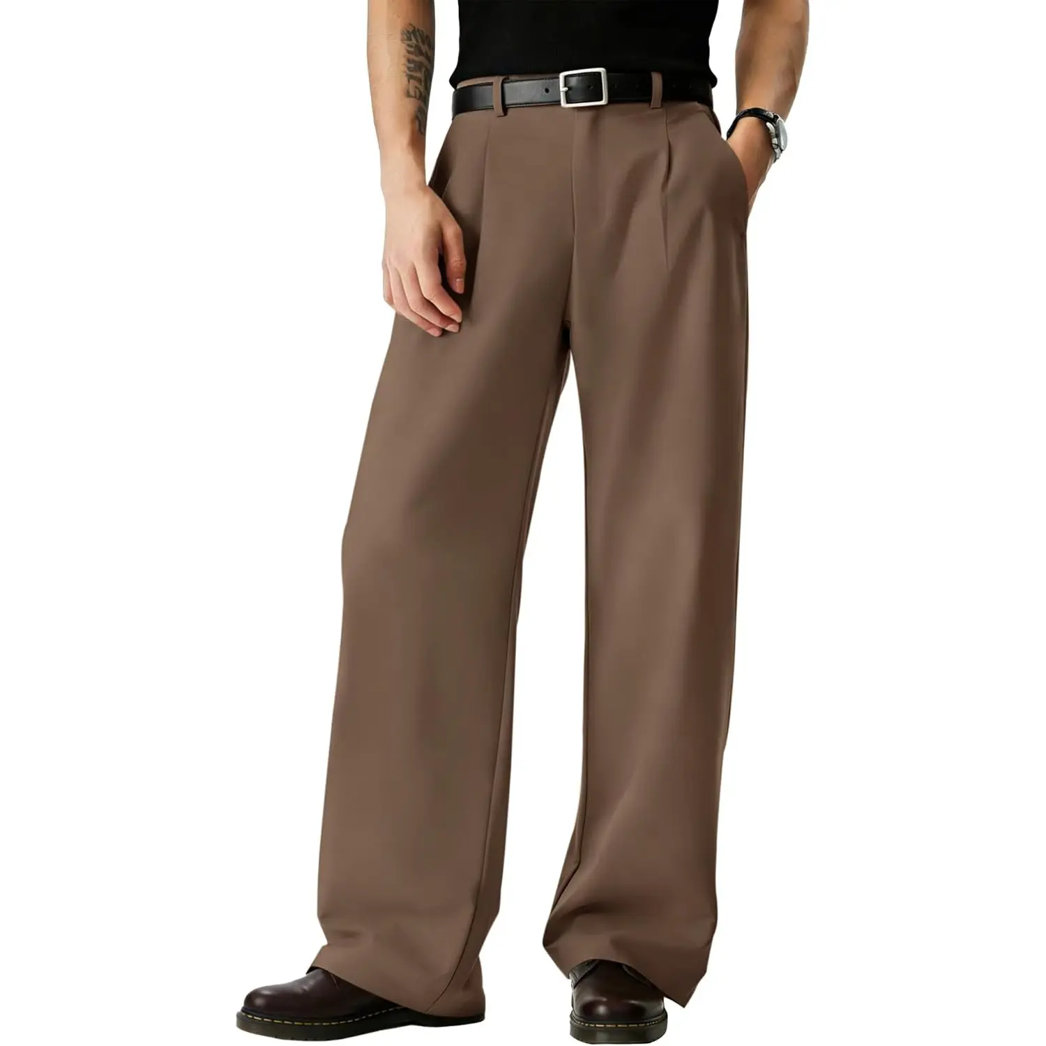 mens loose fit dress pants New - Haggar H26 Men's Premium Stretch Classic 103cm/40.55 inch Men's Loose Dress Pants |