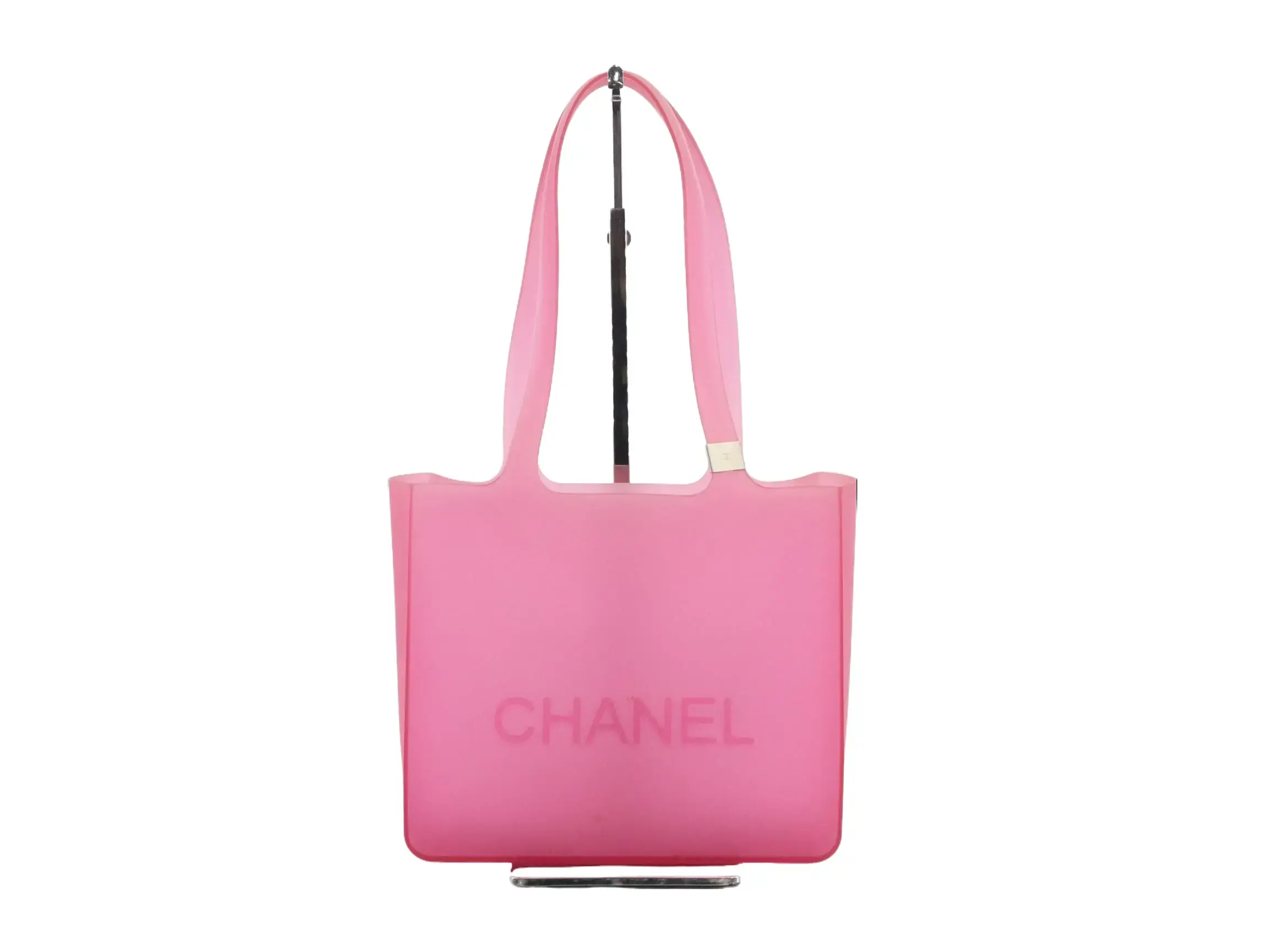 Pre-owned CHANEL rubber tote bags Y2K Pink Jelly Tote