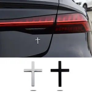 [2COUNTS]Car Metal Stickers 3D Three-Dimensional CrossStickers Personalized Body Decoration Labels ScratchResistant Rear Side Decals
