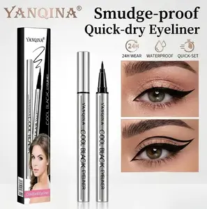 Eyeliner Pen Waterproof Long Lasting & Smudge-proof Creamy Gel Liner | Vegan silky smooth texture-Jet Black，#Summervibes