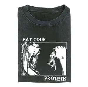 Attack On Titan Shirt, Eat Your Protein Tee, AOT Shirt, Eren Jaeger, Anime Gifts for Men for Women