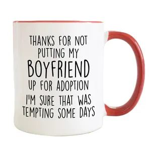 Thanks For Not Putting My Boyfriend Up For Adoption, Gifts For Boyfriend's Mother, Mother's Day Gift, Future Mother In Law Gift, Novelty Coffee Mug, Gifts For Mother-In-Law, 11 15oz Ceramic Cup