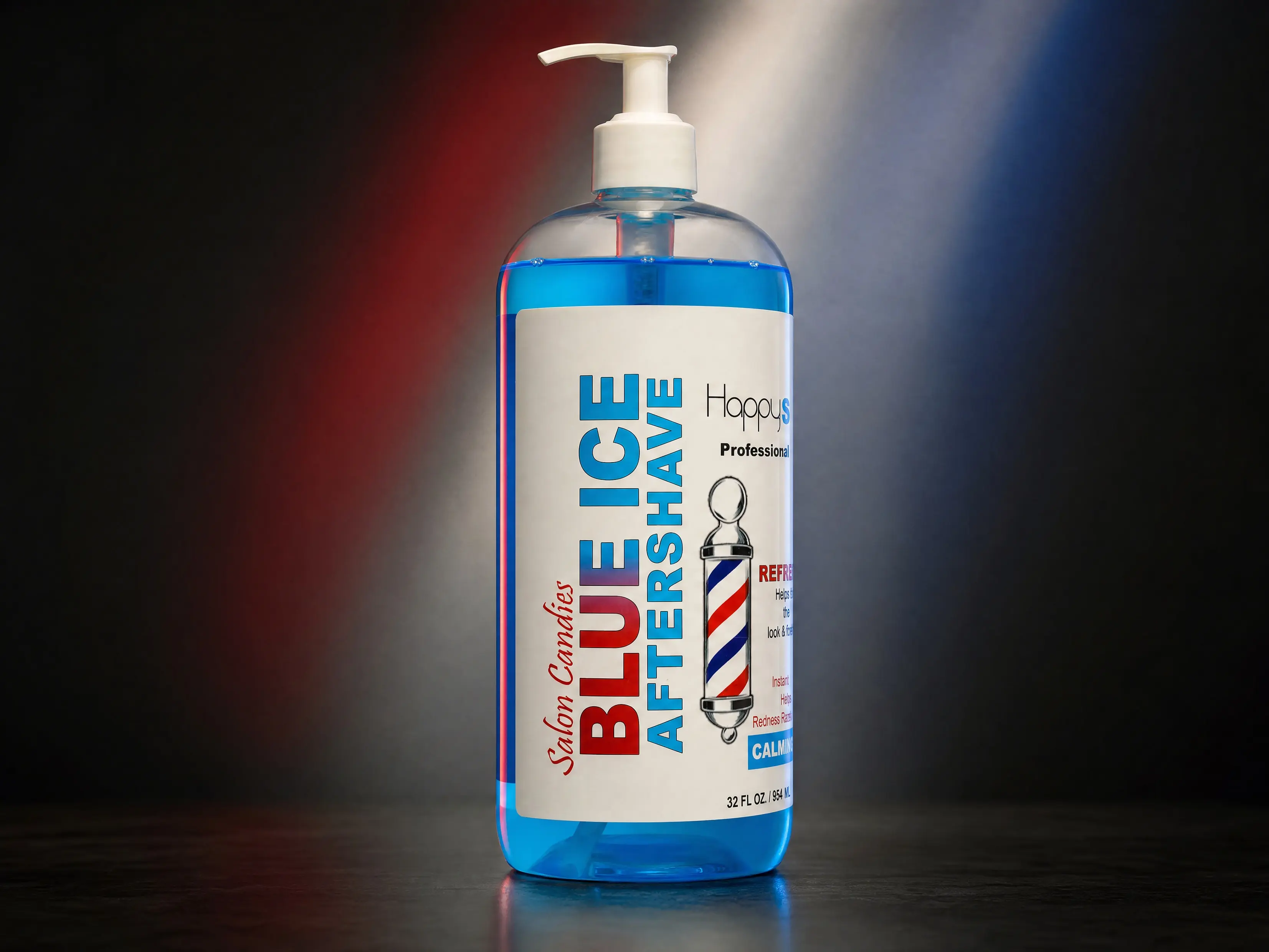 Men's Happy Shave Blue Ice Aftershave, Shea & Witch Hazel Infused, Refreshing Cooling Relief for Face Skin