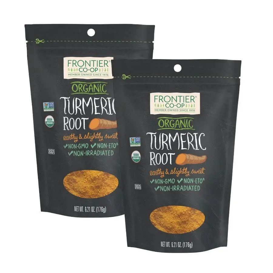 Frontier Co-op Turmeric Root, Ground, Organic 6.21 oz. (2 Pack)