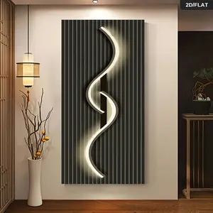Wooden Framed Canvas Painting1 piece of modern abstract metal geometric canvas wall art - Black and white vertical stripes with golden accents, minimalist contemporary design suitable for living room and bedroom decoration, aesthetic room decoration, enha