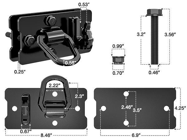 Nilight 2PCS Tractor Bucket Hooks with Tie Down Ring, Grade 70 Grade Forged Steel Bolt-On Grab Hook with Back Plates for Tractor Bucket RV UTV Truck MBS 15000 lbs, Black Nilight 2PCS Tractor Bucket Hooks with Tie Down Ring, Grade 70 Grade Forged Steel Bolt-On Grab Hook with Back Plates for Tractor Bucket RV UTV Truck MBS 15000 lbs, Black