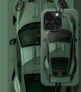 Porsche 911 GT3 RS Tough Phone Case, Green Performance Car Design, Minimalist Luxury Supercar Artwork, Protective iPhone Cover, Sports Car Lover Gift, Heavy Duty Case Accessory