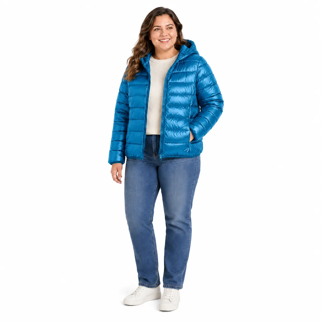 Women's Plus Size Lightweight Hooded Puffer Jacket, Packable Warm  Coat collection winter