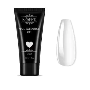 NOFEE Poly Nail Extension Gel 30ml Light Pink COLOR Long Lasting Hard Gel Nails Builder DIY GIFT Poly Nail Extension Gel 30ml Clear COLOR Long Lasting Hard Gel Nails Builder DIY GIFT Brush Nail Art French Nail Care Manicure Cutics Primer Cosmetic