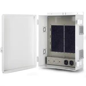 Outdoor Electrical Junction Box with High Power Outlet, 16" H* 12" L* 5.9" W, ABS Water Resistant Enclosure with Internal Mounting Panel & Hinged Cover.