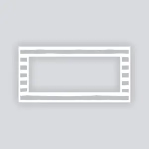 Doodle Stripes Rectangle Rim Clay Stencil