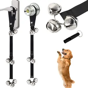 2 Packs Adjustable Training Dog Bells, Convenient Puppy Training Tool with 7 Oversized 1.4 Doorbells