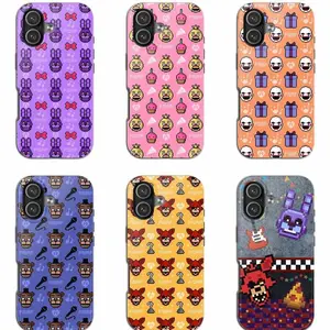 Retro Fnaf Pixel Art Five Nights At Freddys Gamer Heavy Duty Tough Phone Case Shockproof Drop Protection Durable Hard Cover Aesthetic for iPhone 11 12 13 14 15 16 17 Pro Max Plus