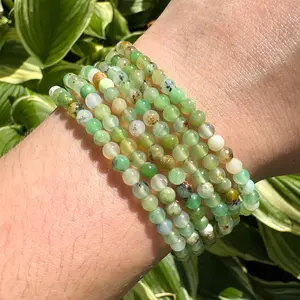 Chrysoprase Bracelet - 4mm, Handmade, Natural Crystals, Custom Sizes