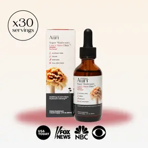 Super Mushroom Lion's Mane Elixir - Antioxidant, Alcohol Free, Sugar Free, Vegan, 30 servings, FallFreshness