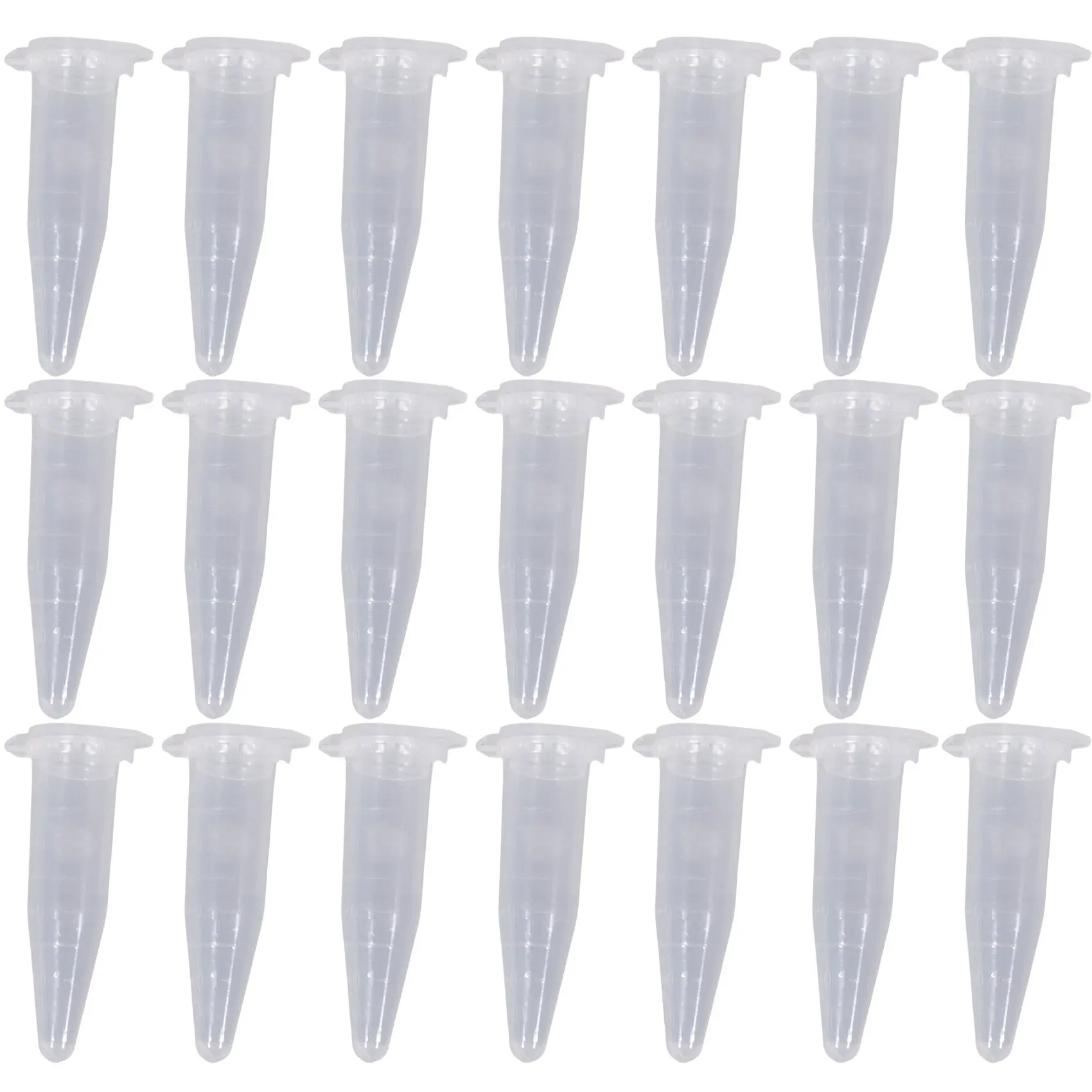 100PCS 1.5ml Lab Mini Plastic Centrifuge Test Tube Vials with Snap Caps, 42x11mm Home Storage Bottles for Organizing, 11Mm