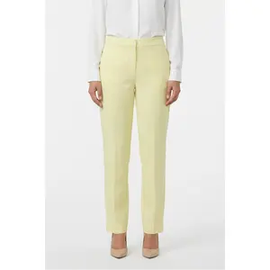 Tailored Pastel Straight-Leg Pants