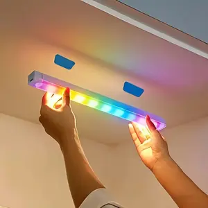 RGB Atmosphere Cabinet Lights, Rechargeable Magnetic LED Motion Sensor, Adjustable Colors, Wireless USB Powered, No Drilling Installation, Modern Mood Lighting