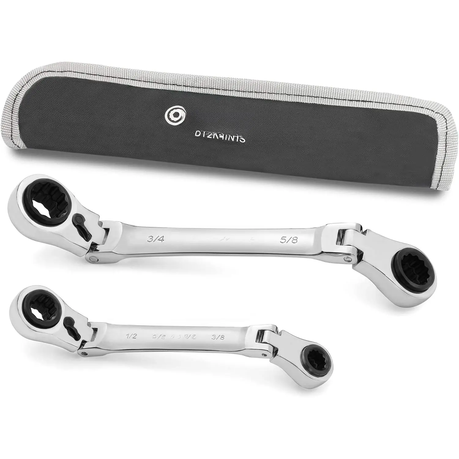 4-in-1 Flex- Reversible Ratcheting Box Wrench Set, SAE, 2-, 5/16'' to 3/4'', 12 Point, CR-V, with Rolling Pouch