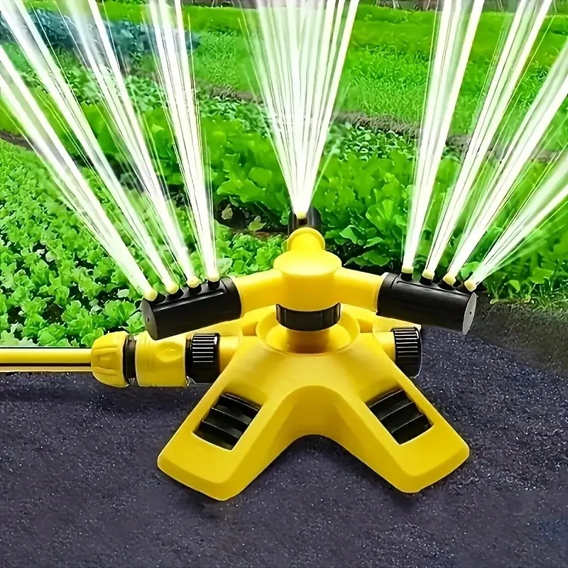 360-degree automatic rotating sprinkler, nursery irrigation rotating three-prong sprinkler series, flower watering