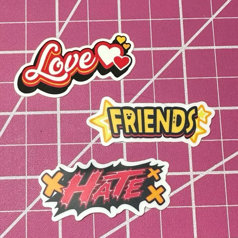 Love, Friends, Hate vinyl stickers Love, Friends, Hate vinyl stickers